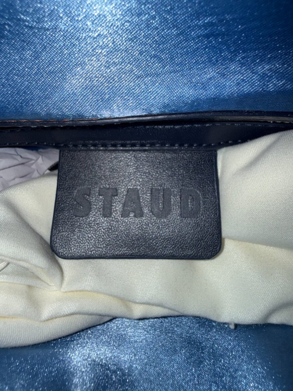 Staud sardine beaded shoulder bag magnetic flap closure - Picture 2 of 3